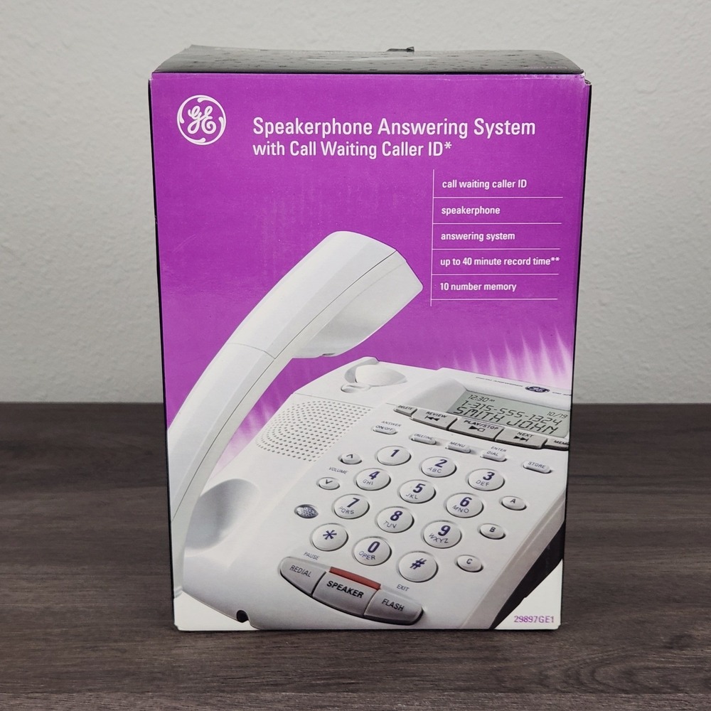 Vintage 2004 NOS GE Speakerphone Answering System 29897GE1 White Caller ID